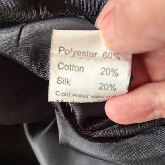 Unique Black Ruffle Trim Satin Top with Rosette Buttons – Med - Evening, Goth - Picture 6 of 13